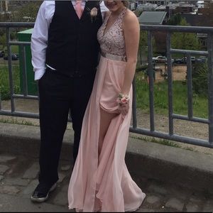 Mori Lee (97018) Light Pink, Lace Prom Dress!